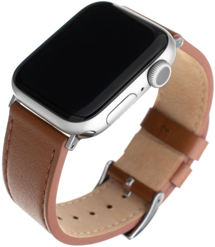 Řemínek FIXED Leather Strap pro Apple Watch 42/44/45/Ultra 49mm hnědý