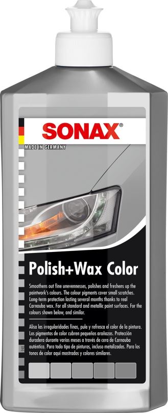 Leštěnka na auto SONAX Polish & Wax COLOR stříbrnošedá, 500ml
