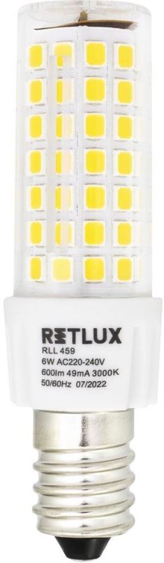 LED žárovka RETLUX RLL 459 E14 6W hood oven WW