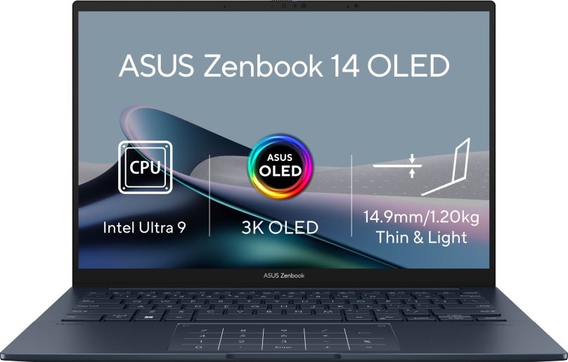 Notebook ASUS Zenbook 14 OLED UX3405MA-OLED495X Ponder Blue celokovový