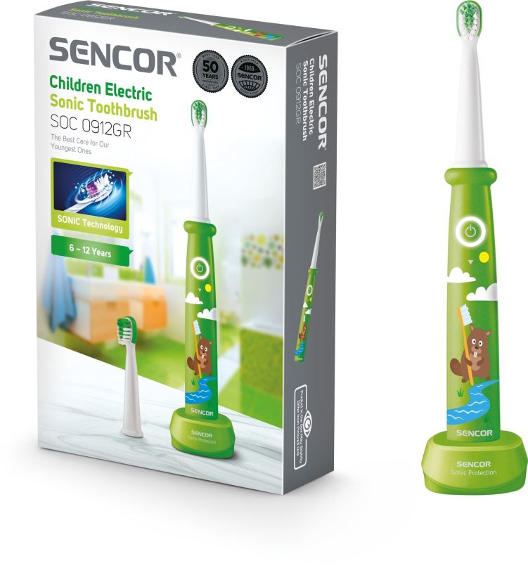 Elektrický zubní kartáček SENCOR SOC 0912RG Dětský sonický zubní kartáček