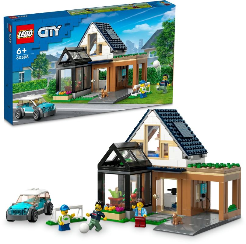 LEGO stavebnice LEGO® City 60398 Rodinný dům a elektromobil