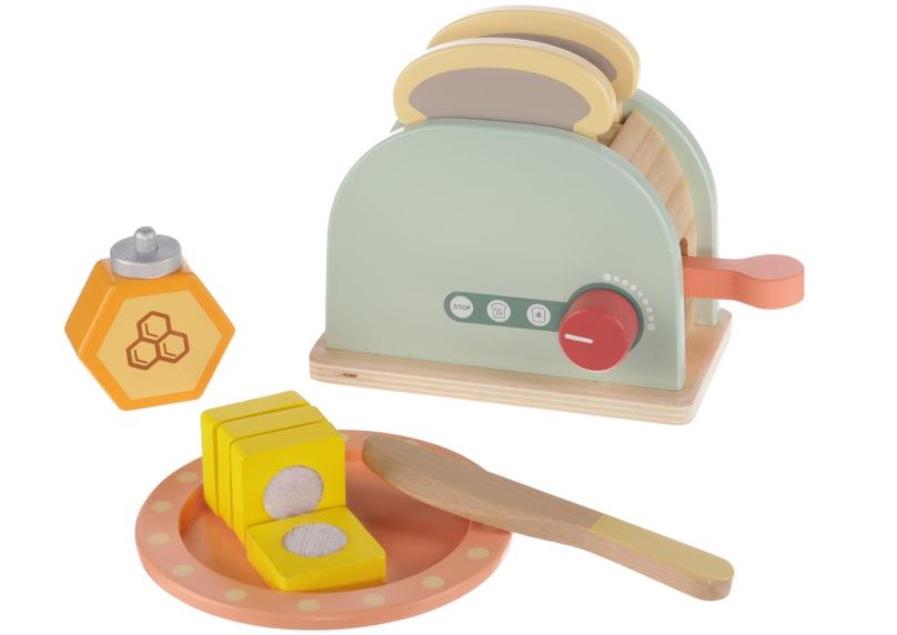 Dětský spotřebič ZOPA Dřevěný toaster set Wood