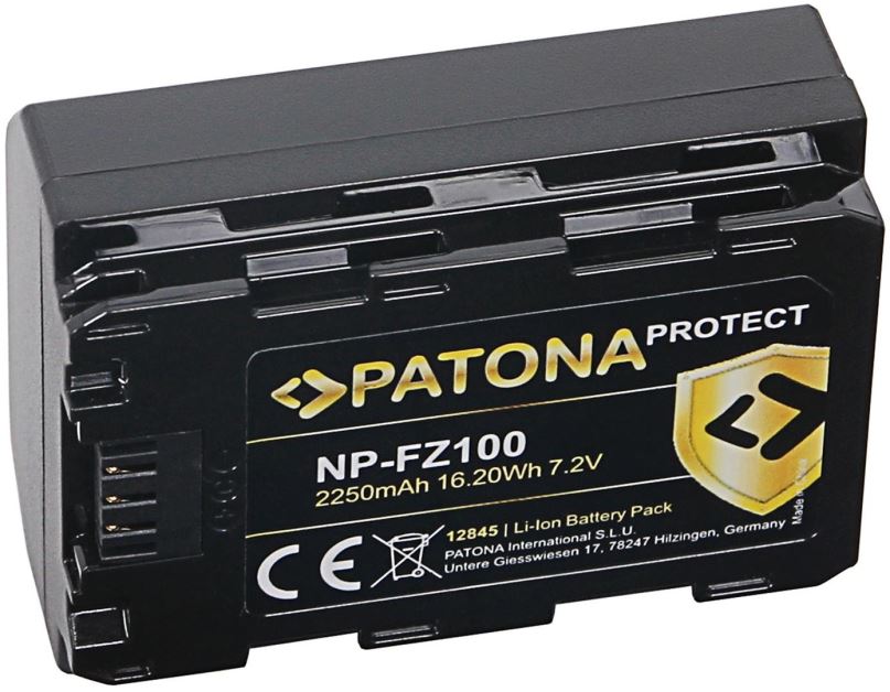 Baterie pro fotoaparát PATONA pro Sony NP-FZ100 2250mAh Li-Ion Protect