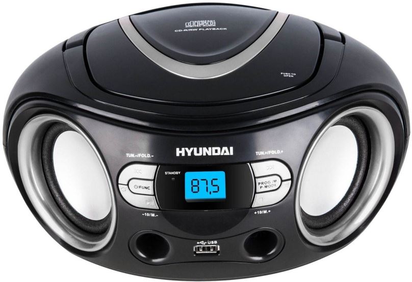 Radiomagnetofon Hyundai TRC 533 černo-stříbrný