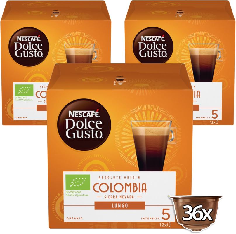 Kávové kapsle NESCAFÉ Dolce Gusto Colombia Sierra Nevada Lungo, 3 balení