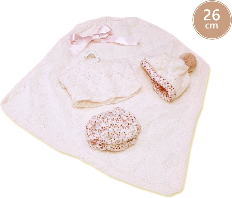 Oblečení pro panenky Llorens M26-294 obleček pro panenku miminko New Born velikosti 26 cm