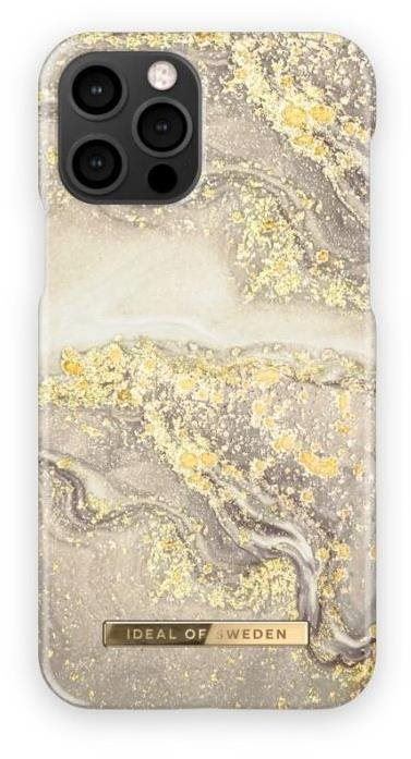 Kryt na mobil iDeal Of Sweden Fashion pro iPhone 12/12 Pro sparle greige marble