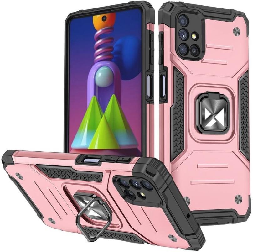 Kryt na mobil Ring Armor plastový kryt na Samsung Galaxy M51, růžový