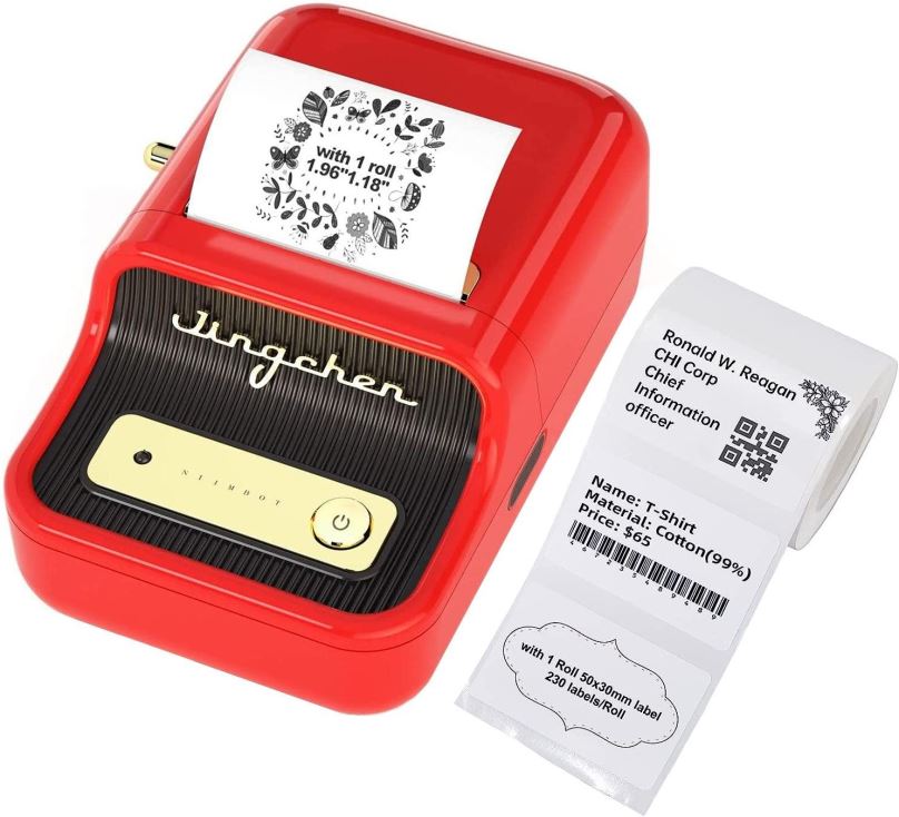 Tiskárna štítků Niimbot B21S Smart červená + role štítků 210 ks