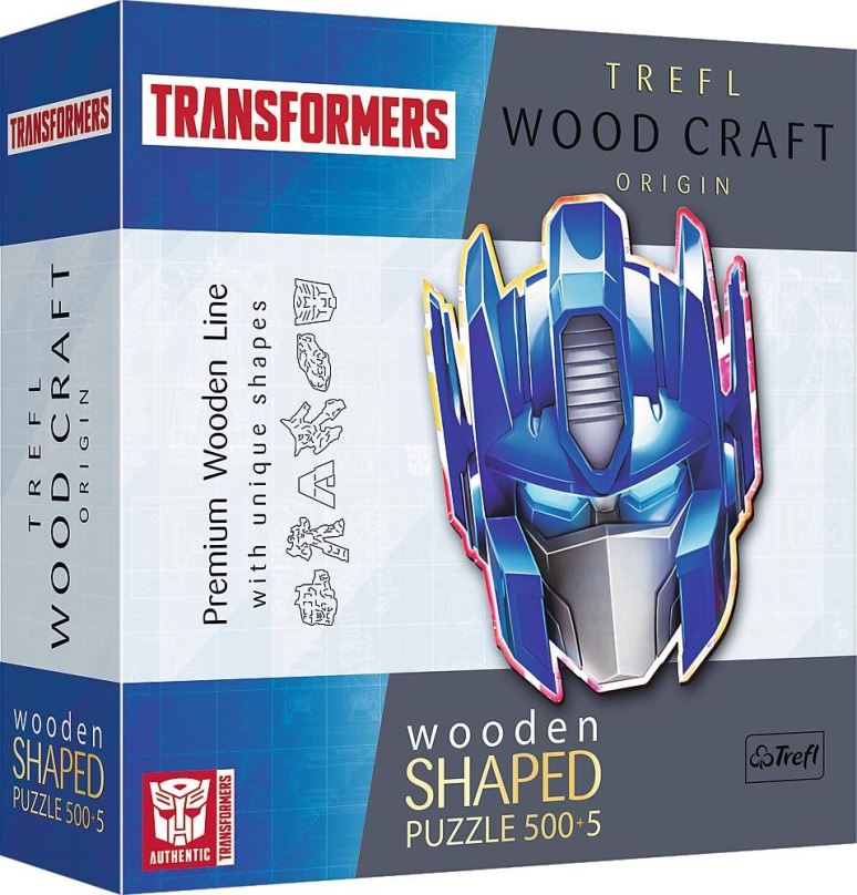 Dřevěné puzzle Trefl Wood Craft Origin puzzle Transformers: Optimus Prime 505 dílků