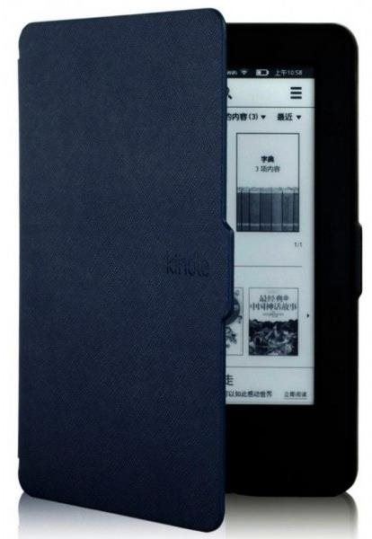 Pouzdro na čtečku knih Durable Lock DL410 - Pouzdro pro Amazon Kindle 8 - modré, magnetické zavírání, AutoSleep