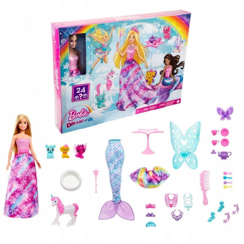 Barbie Dreamtopia Pohádkový adventní kalendář, Mattel HGM66
