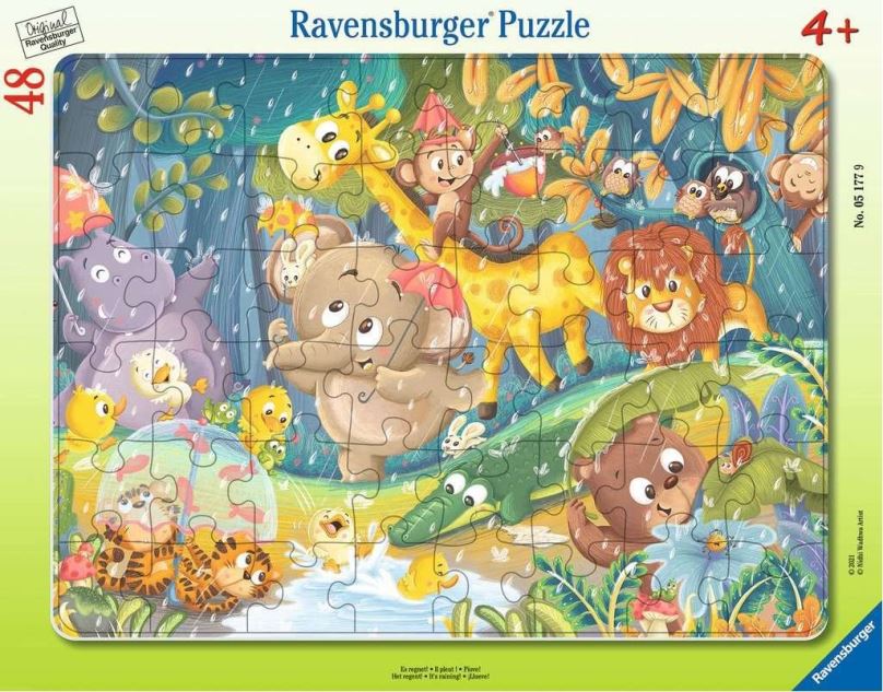 RAVENSBURGER Puzzle Zvířata z džungle 48 dílků
