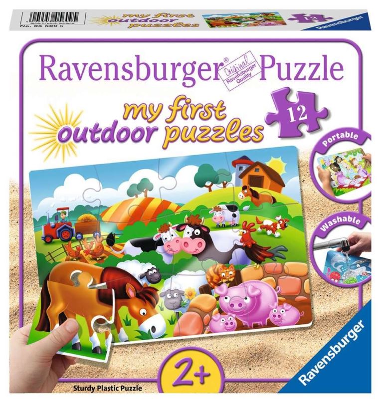 RAVENSBURGER Moje první outdoor puzzle Zvířátka na farmě 12 dílků
