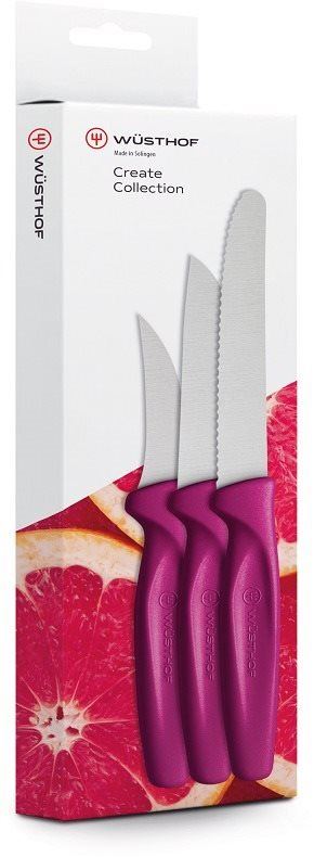 Sada nožů Wüsthof Nože na zeleninu, sada 3ks, růžová