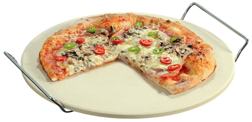Krájecí deska Kesper Kámen na pizzu s rukojetí, průměr 33 cm