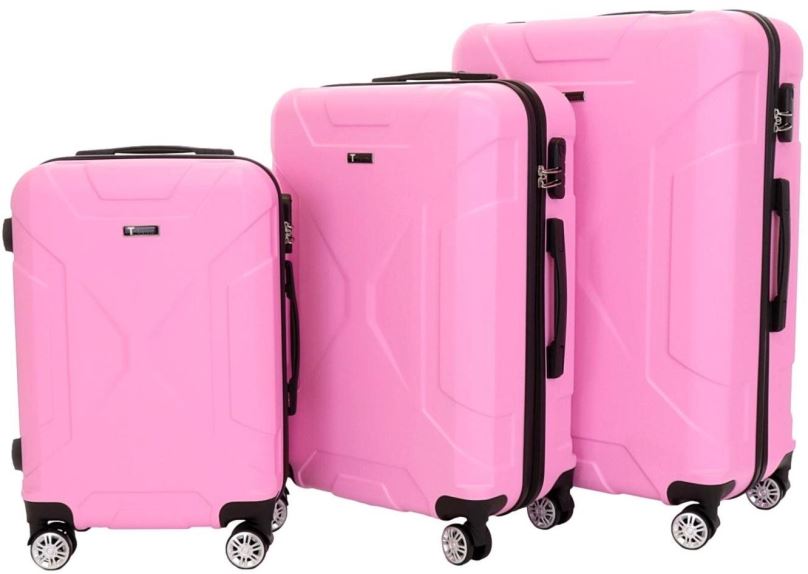 Sada kufrů T-class® Sada 3 kufrů VT21121, růžová