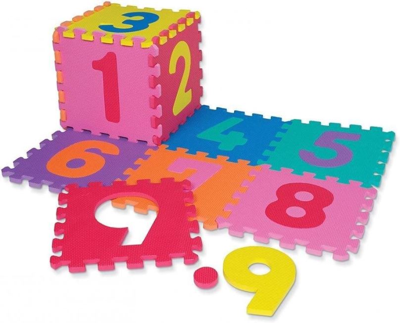Pěnové puzzle Dětská hrací podložka s čísly Sedco 30x30x1,2 cm - 12ks