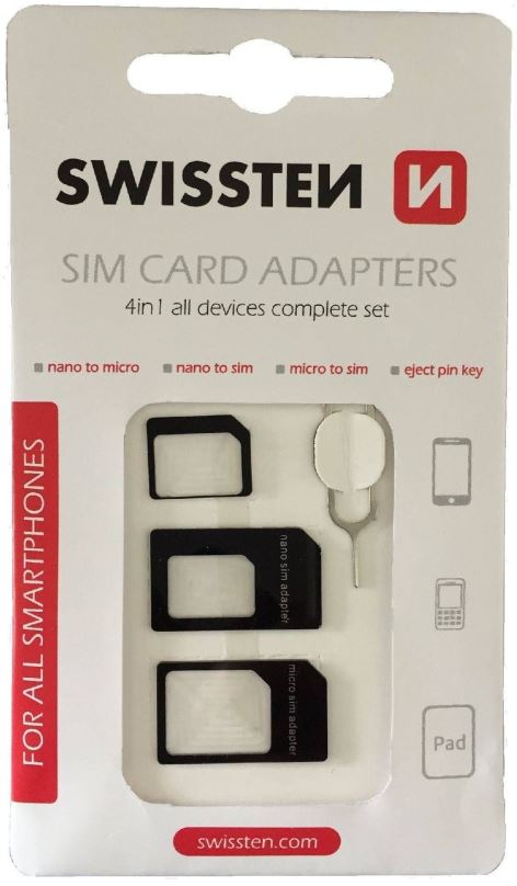 Adaptér na SIM kartu Swissten adaptér na sim 4v1