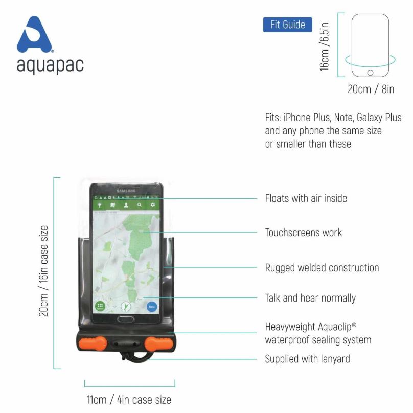 Vodotěsné pouzdro Aquasac Phone Case (Black)