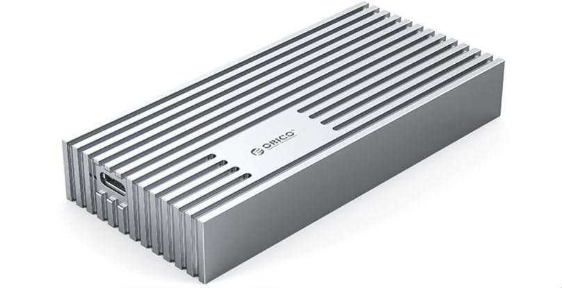 Externí box ORICO M234C3 M.2 NVMe USB 4.0 SSD Enclosure (40G), stříbrná