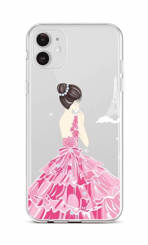 Kryt na mobil TopQ iPhone 12 silikon Pink Princess 55326
