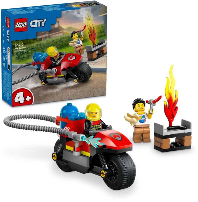LEGO stavebnice LEGO® City 60410 Hasičská záchranná motorka