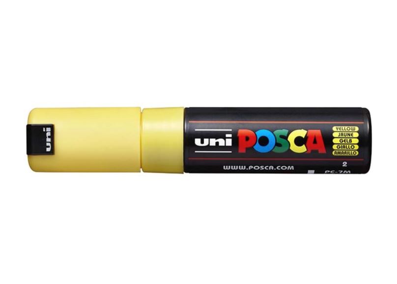 POSCA akrylový popisovač PC-7M Barva: Žlutá