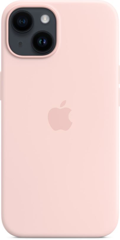 Kryt na mobil Apple iPhone 14 Silikonový kryt s MagSafe křídově růžový