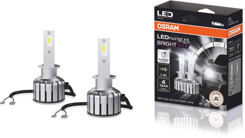 LED autožárovka OSRAM LEDriving HL BRIGHT +300%  "H1" 12V