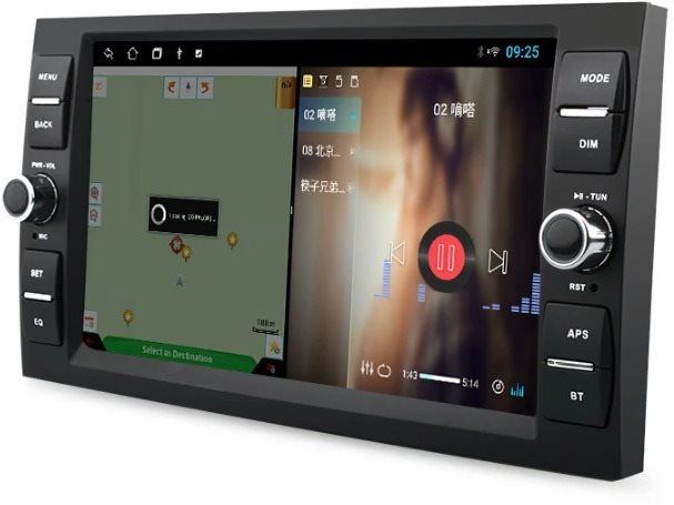Autorádio Junsun autorádio pro Ford - GPS navigace, bluetooth handsfree, USB, kamera, černé