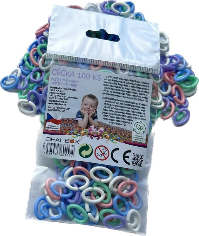 Kreativní hračka Ideal Box Céčka 100 ks – pastelové barvy