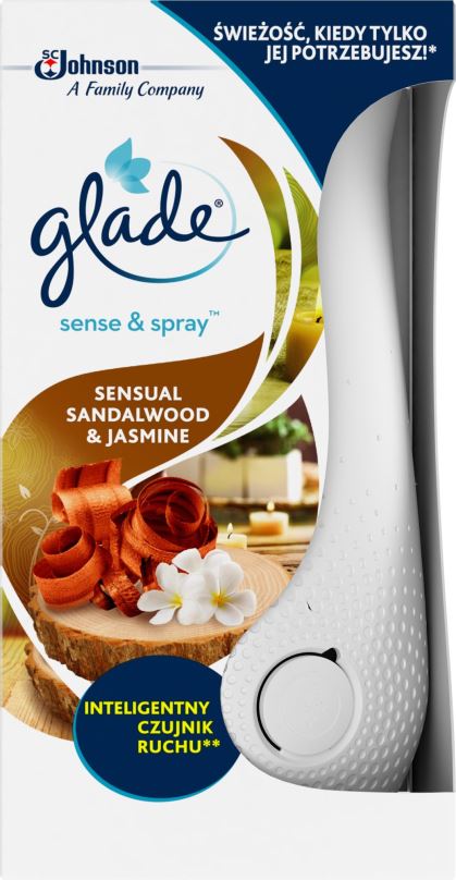 Osvěžovač vzduchu GLADE Sense&Spray Sensual Sandalwood & Jasmine komplet 18 ml