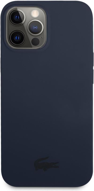 Kryt na mobil Lacoste Liquid Silicone Glossy Printing Logo Kryt pro Apple iPhone 13 Pro Navy
