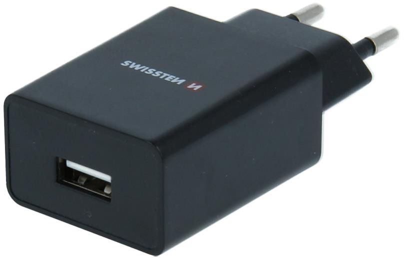 Nabíječka do sítě Swissten síťový adaptér Smart IC 1x USB 1A power + datový kabel USB / microUSB 1.2m černý