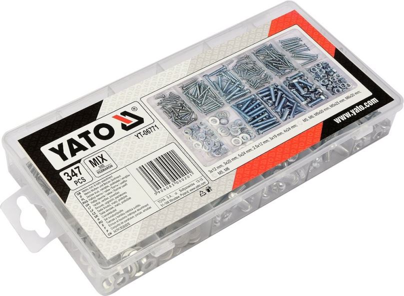 Sada spojovacího materiálu YATO Sada 347 ks