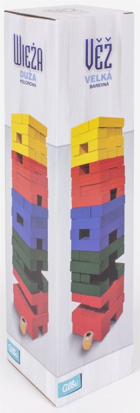 Párty hra Věž velká barevná s kostkou