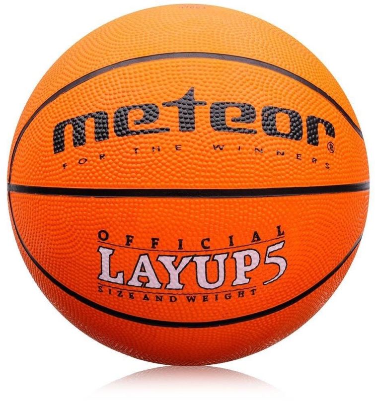 Basketbalový míč Meteor Layup vel. 5, oranžový