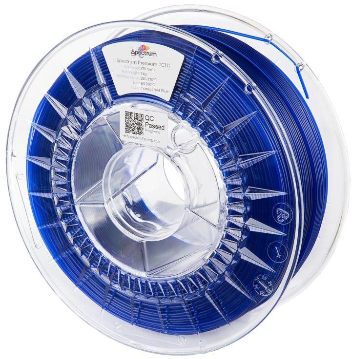 Filament Filament Spectrum Premium PCTG 1.75mm Transparent Blue 1kg