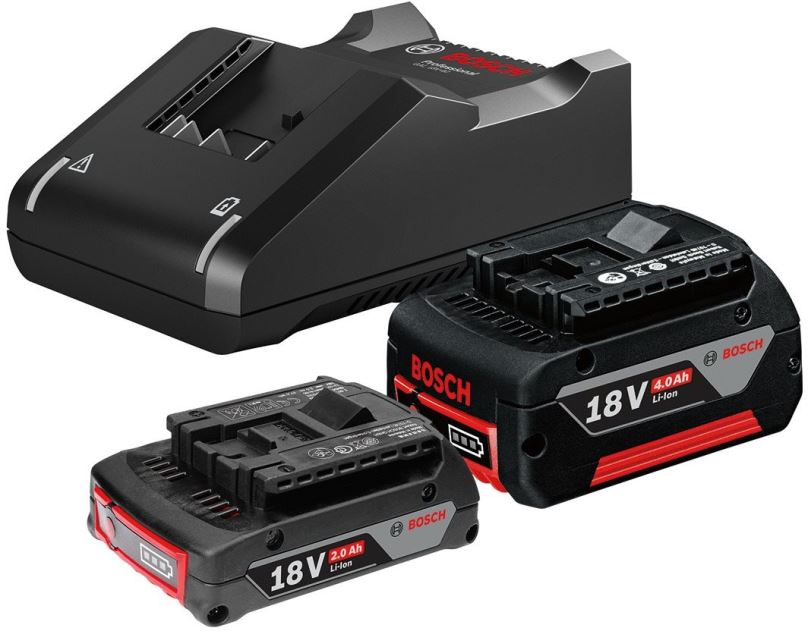 Nabíjecí baterie pro aku nářadí BOSCH Professional starter set 18V (1x2.0 Ah + 1x4.0 Ah + nab. GAL 18V-40), 1.600.A01.ZS9