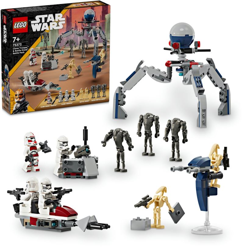 LEGO stavebnice LEGO® Star Wars™ 75372 Bitevní balíček klonového vojáka a bitevního droida