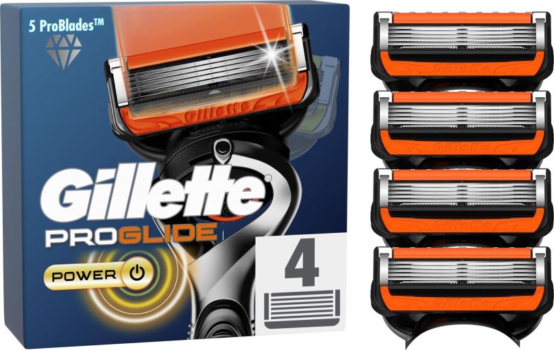 Pánské náhradní hlavice GILLETTE Fusion5 ProGlide Power 4 ks