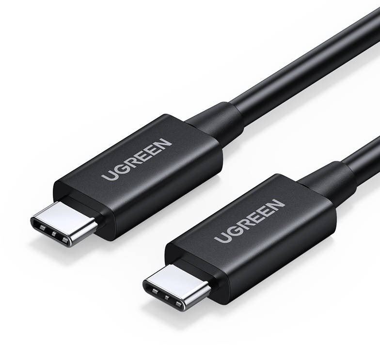 Datový kabel Ugreen USB4 Type-C Male to Type-C Male 5A Cable 0.8m Black