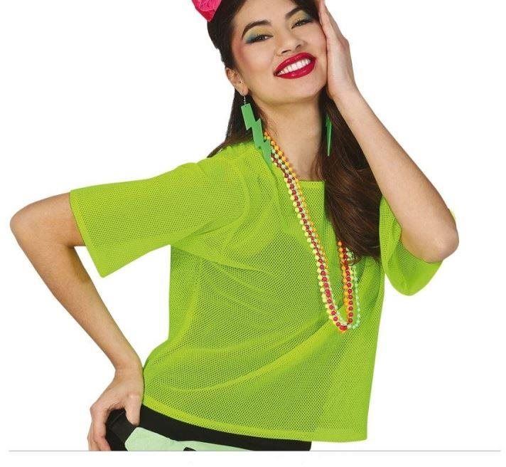 Kostým Guirca siťované retro tričko disco zelené