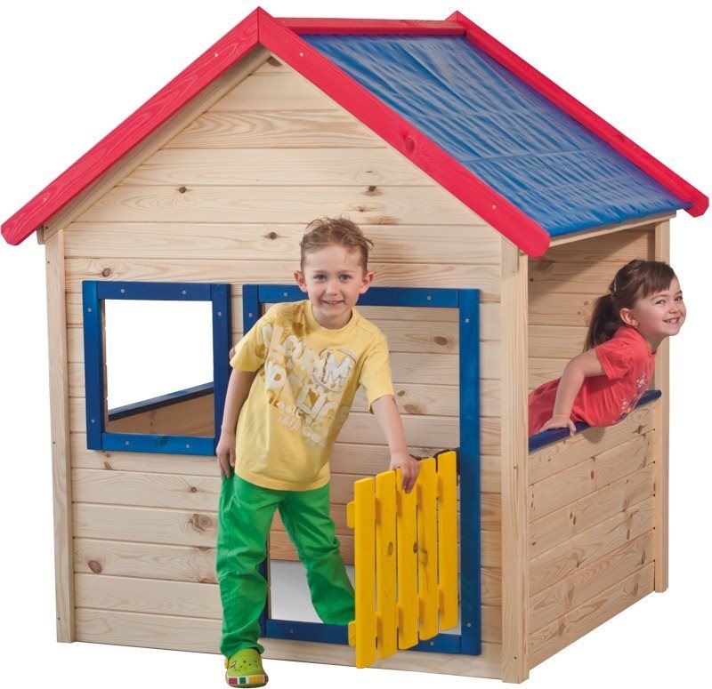 Dětský domeček Woody Zahradní domeček s barevným lemováním
