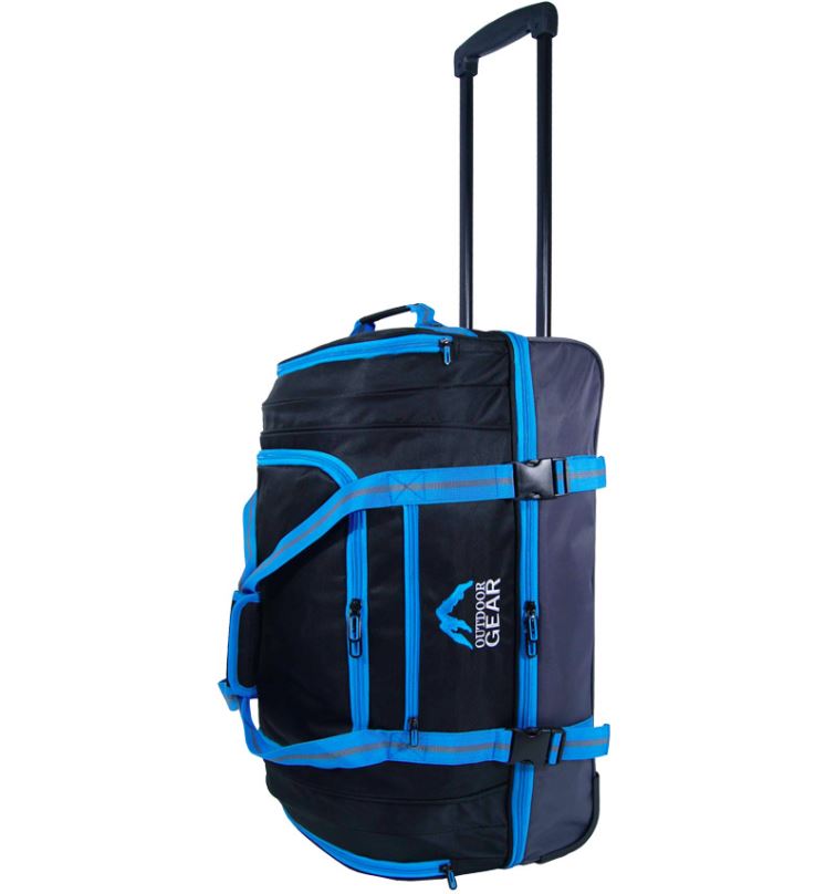 Cestovní taška na kolečkách GEAR T-805/22" - černá/modrá