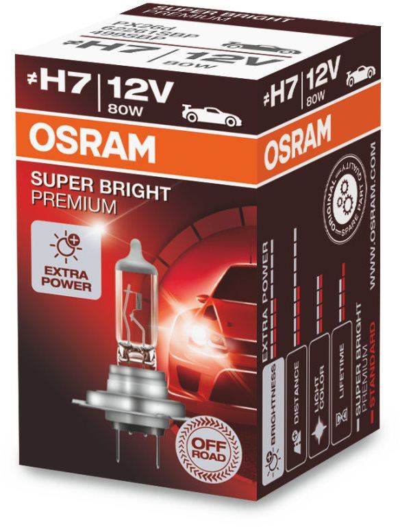 Autožárovka OSRAM Super Bright Premium, 12V, 80W, PX26d