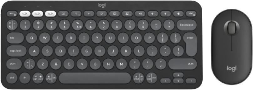 Set klávesnice a myši Logitech Pebble 2 Combo MK380s, Graphite - US INTL