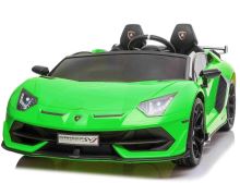 Dětské elektrické auto Elektrické autíčko Lamborghini Aventador 24V dvoumístné, zelené lakované